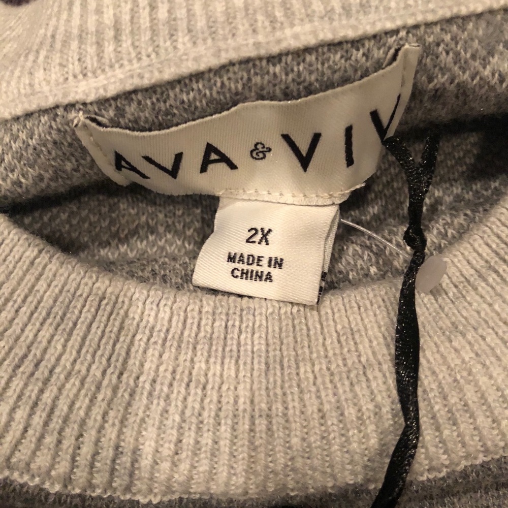 NWT Ava and Viv Sweater Sz 2X - Picture 4 of 4